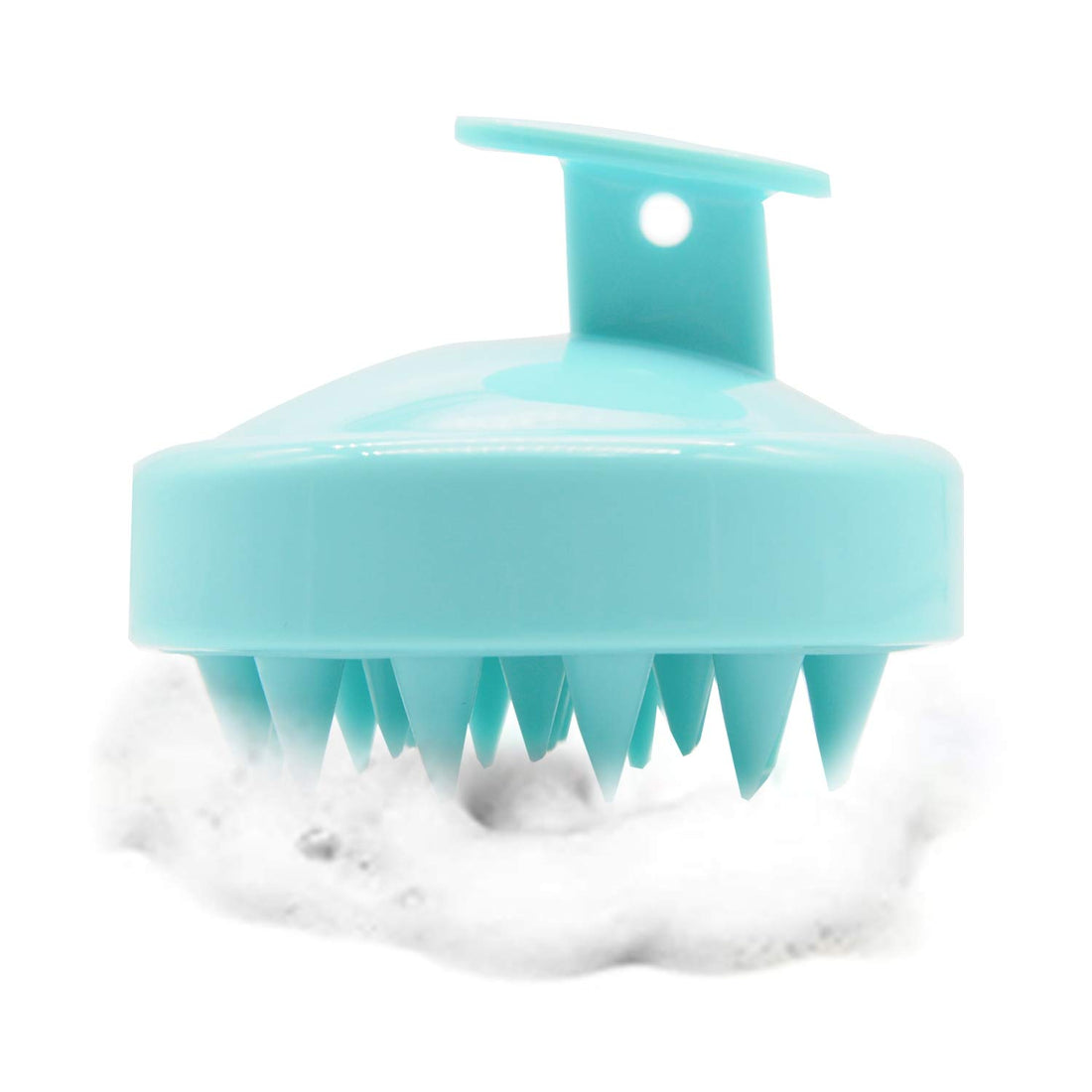 N/E Silicone Scalp Massager Shampoo Brush, Shower Hair Exfoliator Washer Scrubber Brush Scalp Head Massager(Blue)