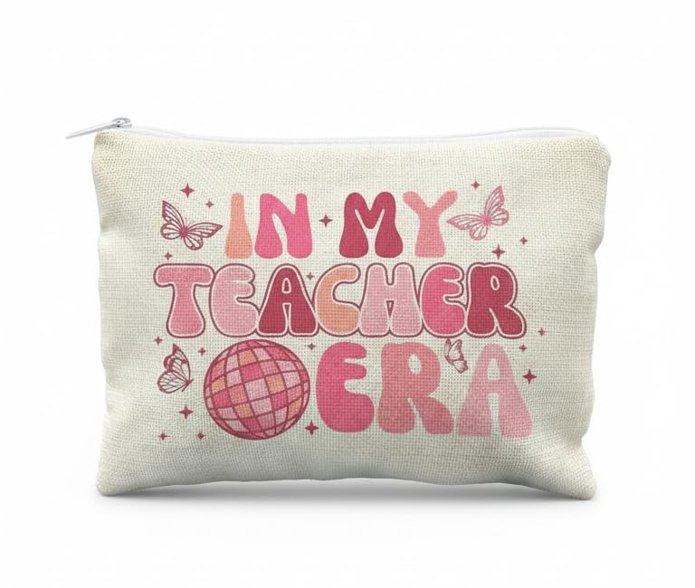 Canvas Cosmetic Bag Zipper Bag Wash Bag Pencil Case Organizer Bag Storage Women'S Handbag, Exquisite Gift for Friends And Teachers (Era)