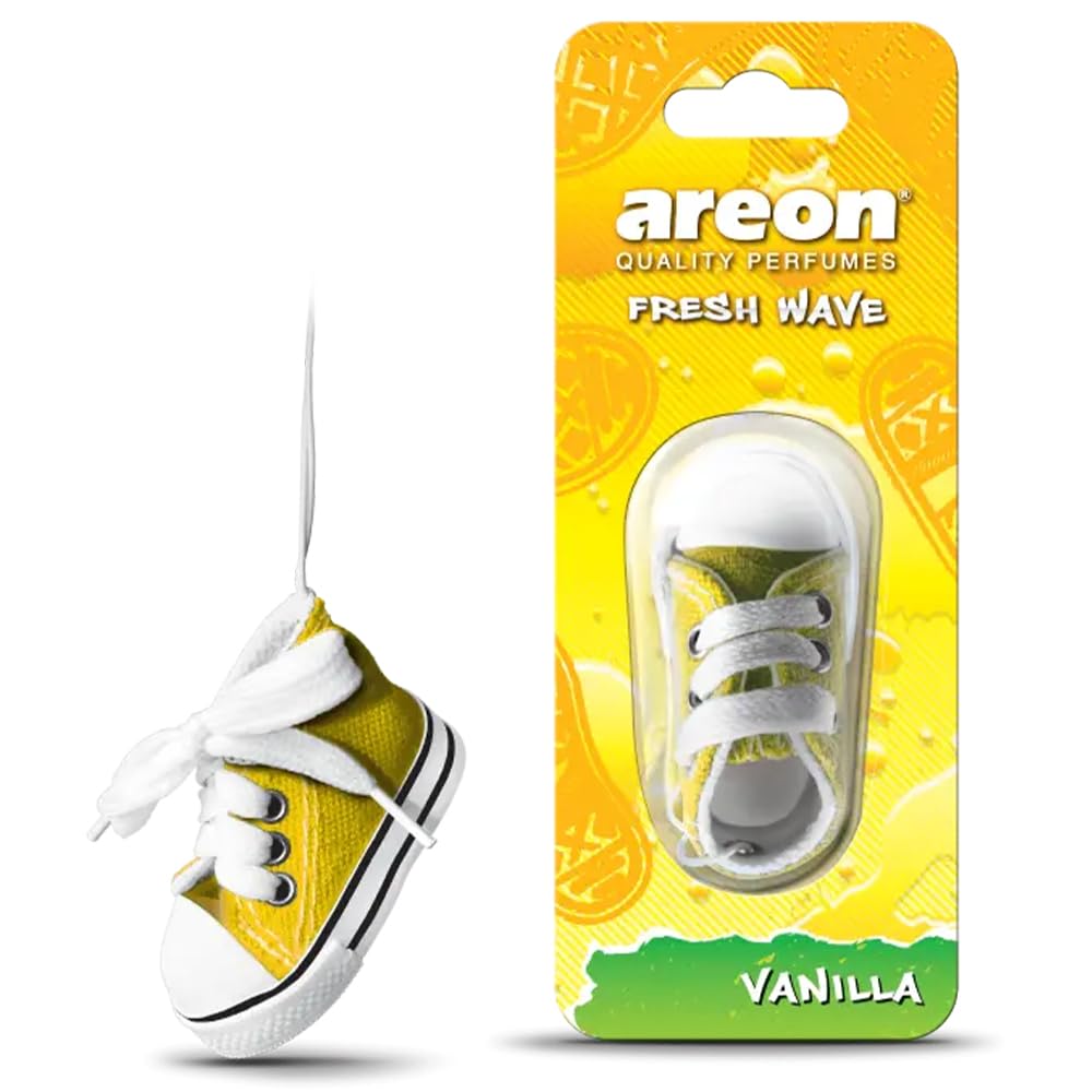 AREON Fresh Wave Quality Shoe Vanilla Car Air Freshener, FW03