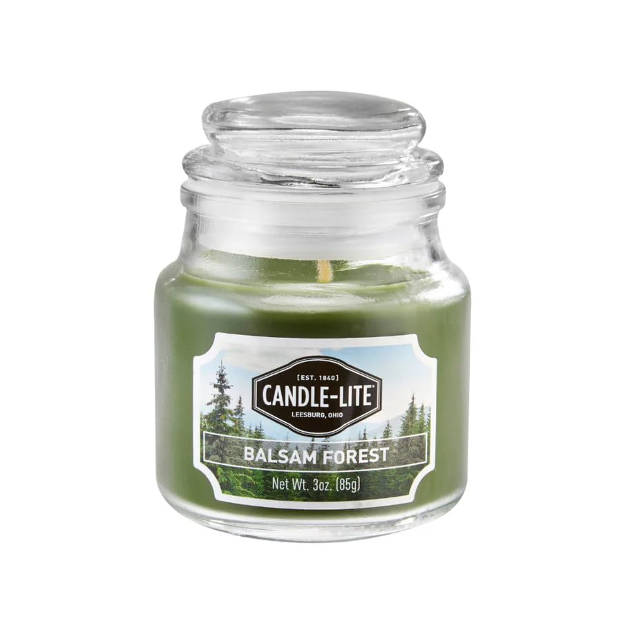 Kanawaty Scented 3 oz Candle Jar, BALSAM FOREST, Up to 20 Hours of Burn Time, Single-Wick