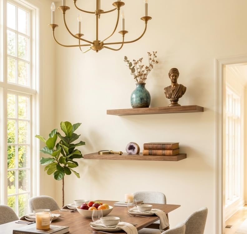 Floating Shelves Wood Shelves 18mm 2pcs 50cm Width 10cm High Quality MDF Wood Shelves for Organizing Spaces with Mounting Supplies