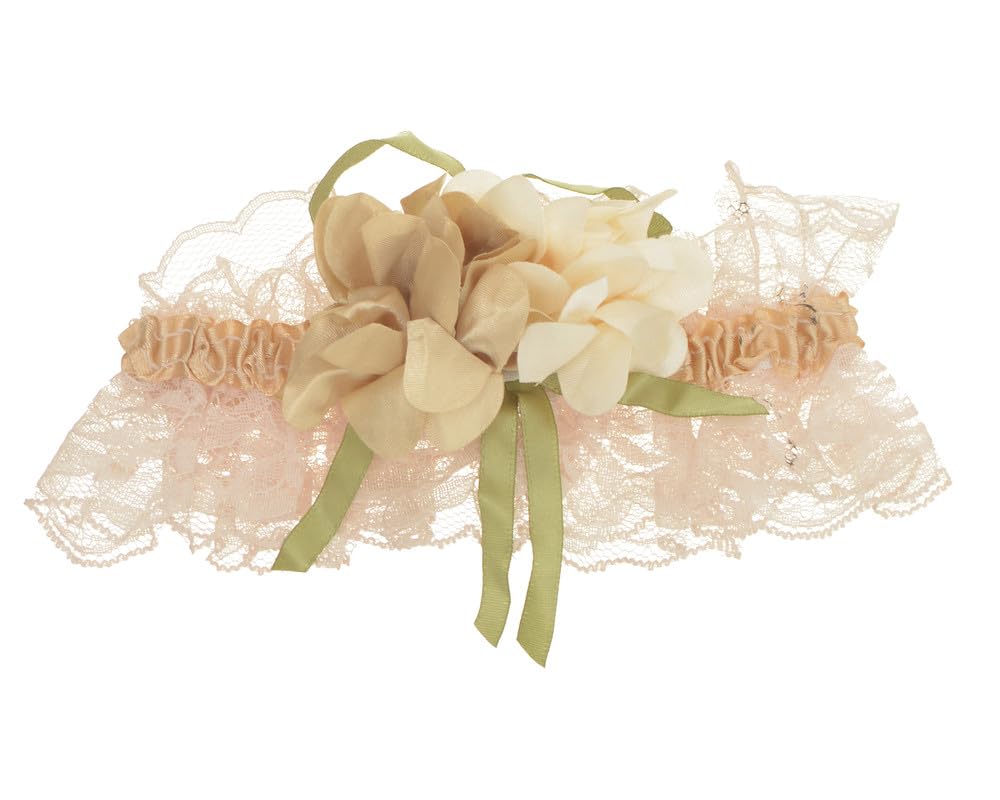 Girls Lace Flower Hair Band, Beige, DR-A-D-164