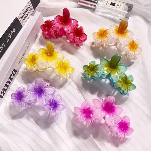 6 Pieces Hawaiian Flower Hair Band Large Trio