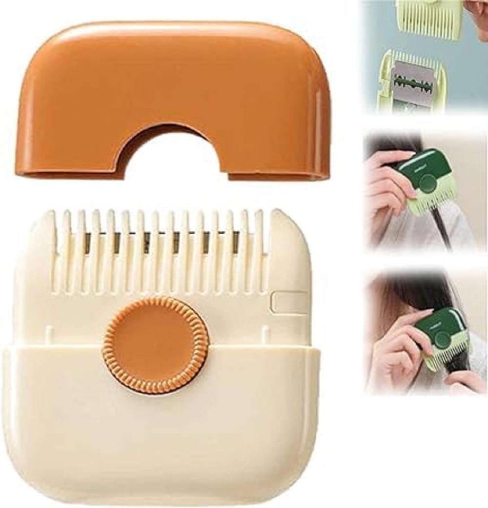 2 in 1 Hair Trimmer and Split Ends Cutter | Dual-Side Razor Comb for Women | Manual Hair Styling Tool and Bangs Trimmer(multicolor)