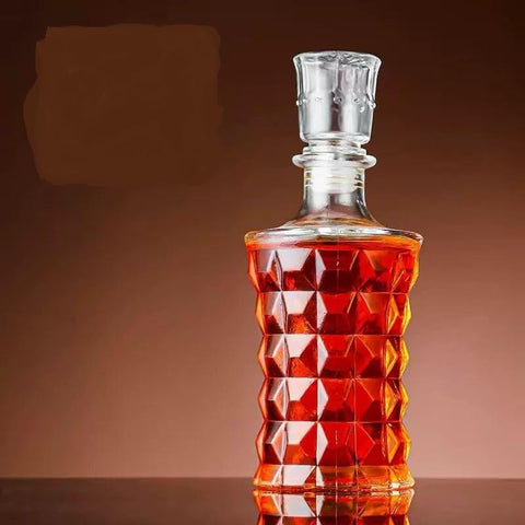 Small Embossed Bottle Simple Old Fashioned Nordic Wishing Bottle Sealed Storage Home Decor Perfume Bottle (Shape 1, 750ml)