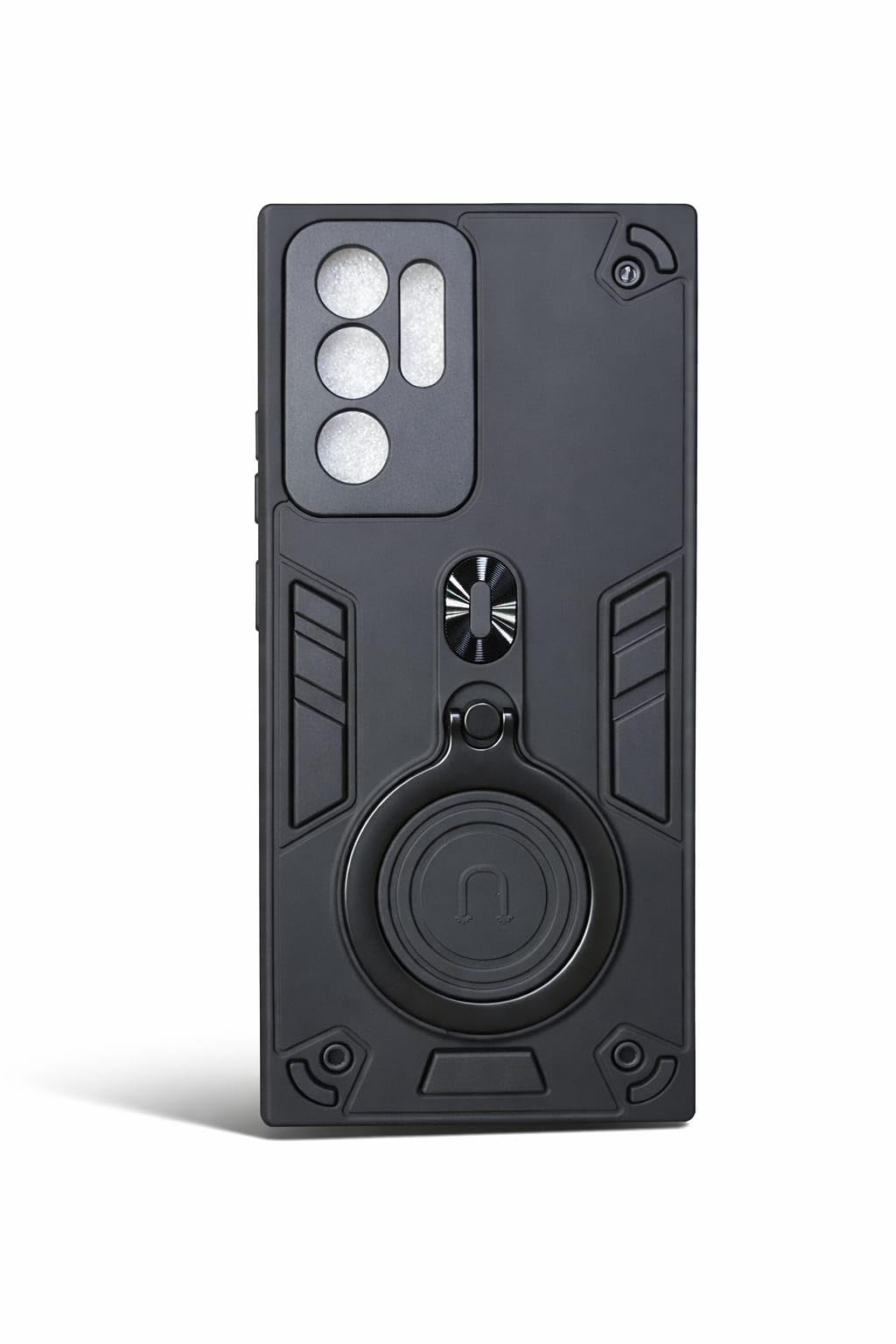Protective Phone shell Compatible with Samsung Galaxy Note 20 Ultra Case Shockproof Magnetic Kickstand Hard Cover Shockproof Dustproof Drop Proof Military Grade Protective Cover (Black)
