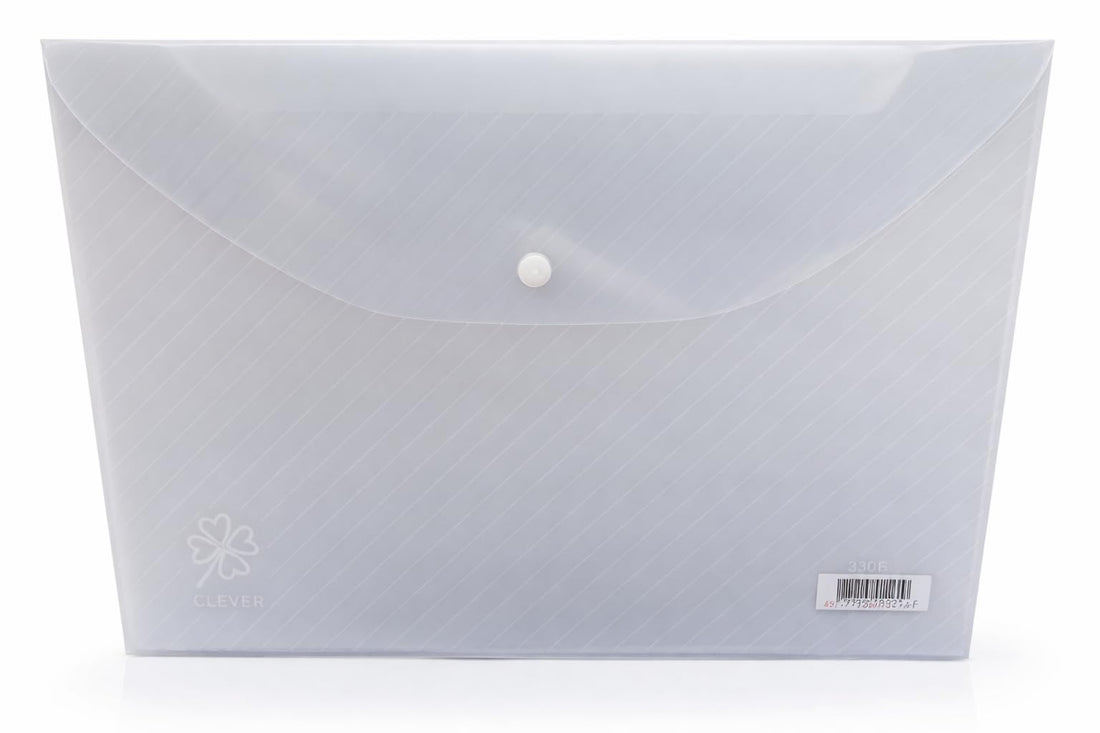 Clever Envelope Plastic File with a Capsule, Transparent