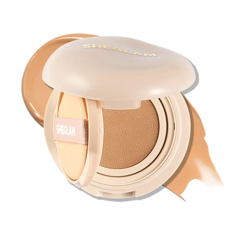 SHEGLAM Lock Go Cushion Foundation, Matt, Long-Lasting Waterproof Make-Up, Peach