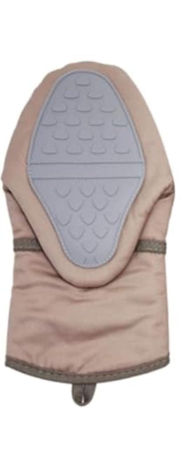 Downtown Heat-Resistant Kitchen Oven Mitt with Silicone Grip, Beige and Grey Non-Slip Baking Glove, Versatile Thermal Protection for Searing, Roasting and Safe Refrigerator Handling