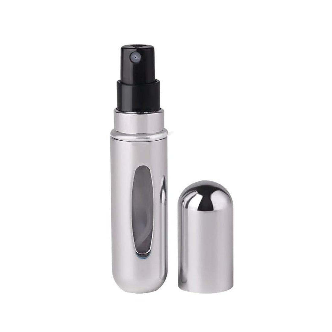 TINKLE Portable Mini Refillable Perfume, Aftershave Atomizer Empty Spray Bottle for Travel Purse (Silver)
