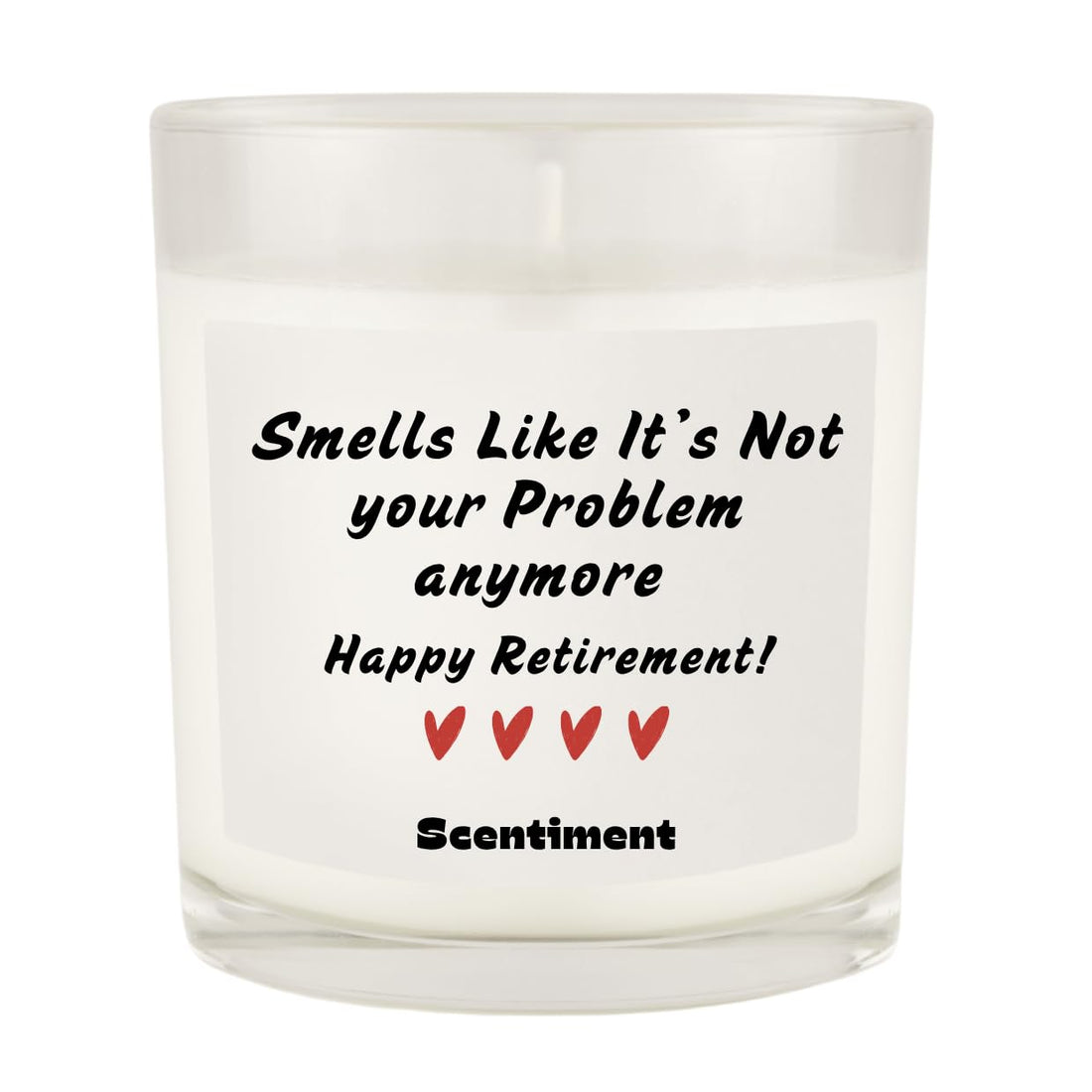 Scentiment Scented Candle â€“ Premium Soy Coconut Beeswax Blend | Hand-Poured Jar Candle with Long Burn Time | Gift for Home, Bedroom & Living Room (Happy Retirement)