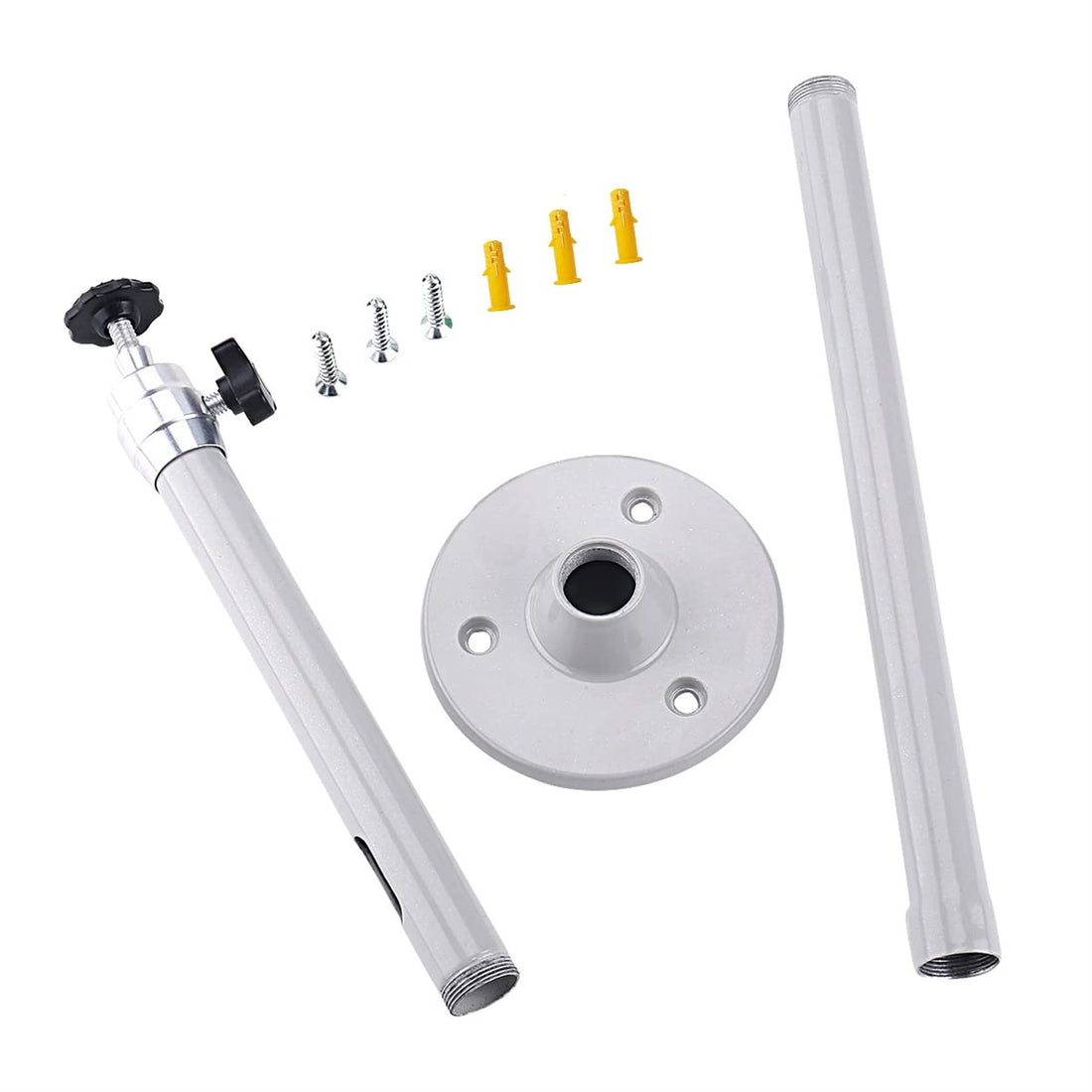 Mini Ceiling Wall Projector Mount Tripod Mount Stand for Projectors CCTV DVR Camera Plus 9.3" Connection Pole (Grey)