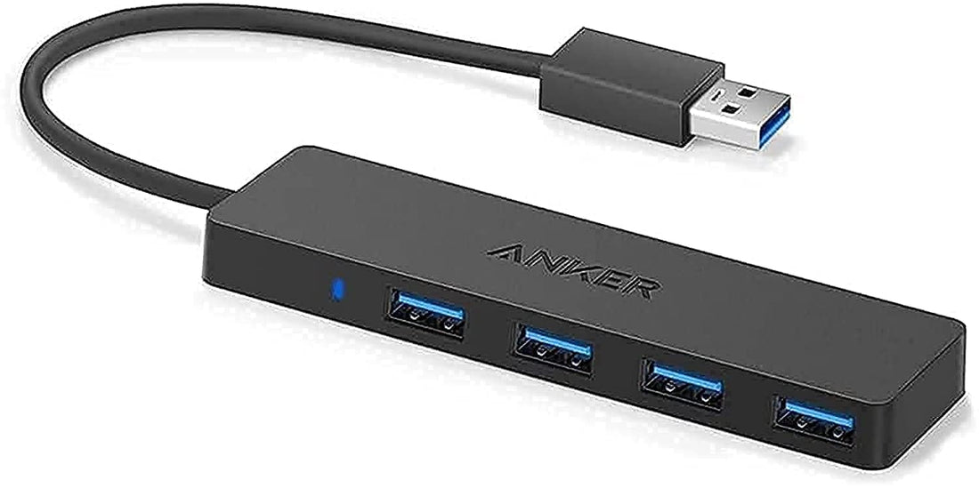 Anker 4-Port USB 3.0 Ultra Slim Data Hub for Macbook, Mac Pro/mini, iMac, Surface Pro, XPS, Notebook PC, USB Flash Drives, Mobile HDD, and More - 18 Months Local Warranty