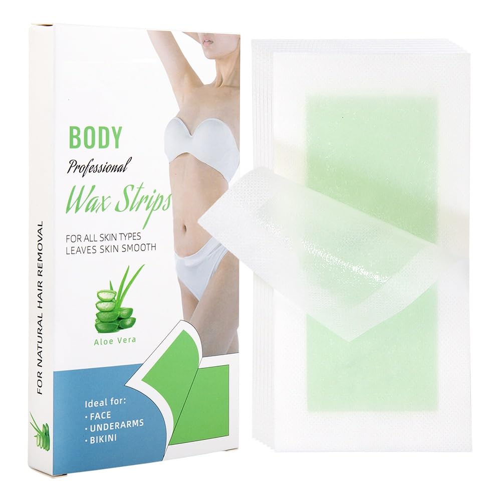 fashion mania Facial wax strips - 20, women's facial hair remover, facial eyebrow upper lip cheek hair removal set, waxing band for all skin types 20 facial wax bands