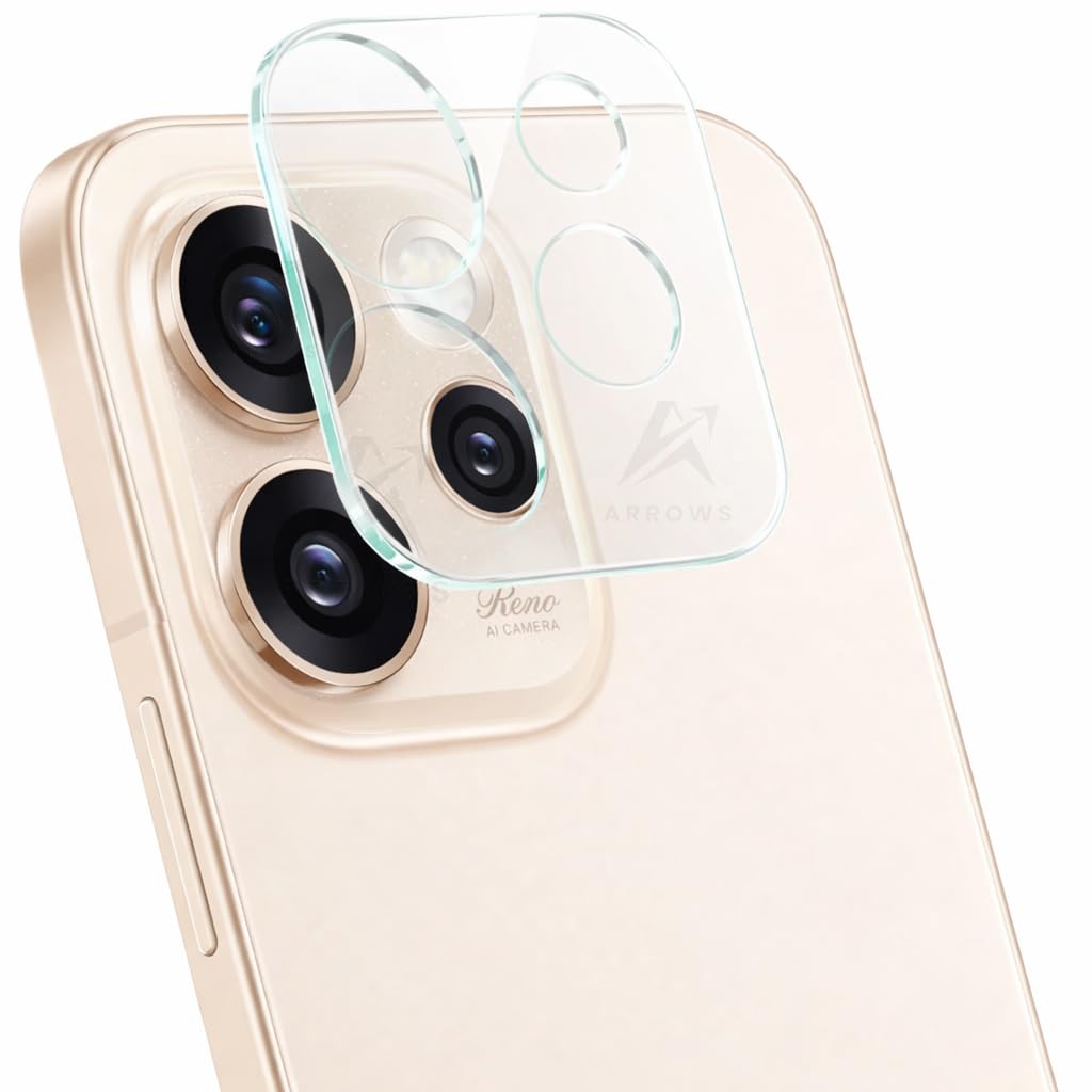 ARROWS Camera Lens Protector for Oppo Reno 15 Pro Max, Tempered Glass Camera Lens Cover, 9H Hardness Anti-Scratch, HD Clear Camera Protection, Full Coverage
