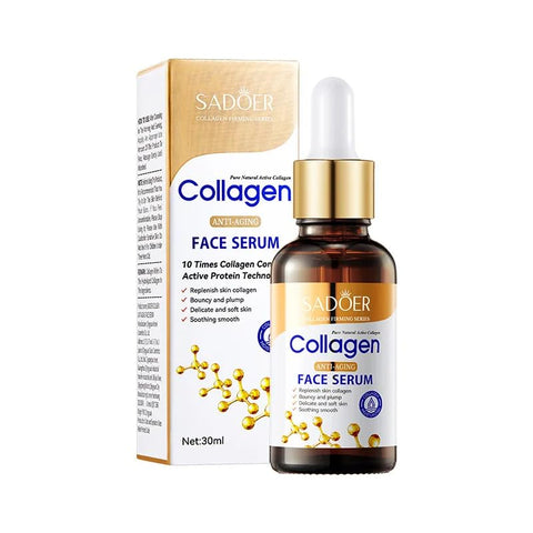 Sadoer Collagen Anti Aging Face Serum with 10 Times More Collagen Content Active Protein Technology - 30ml