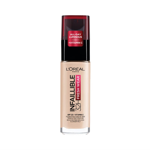 L'Oréal Paris Infaillible 32H Fresh Wear Foundation 015 Porcelaine - SPF 25 + Vitamin C