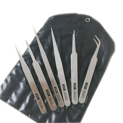 Anti-Static high Precision Tweezers Set Tools for Electronics Repair Soldering Craft (2Pcs Curved)