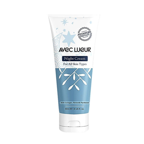 Avec Lueur Night Cream 50 Ml | With Retinol & Collagen | Panthenol | Deep Hydration To The Skin | Removes dead skin cells