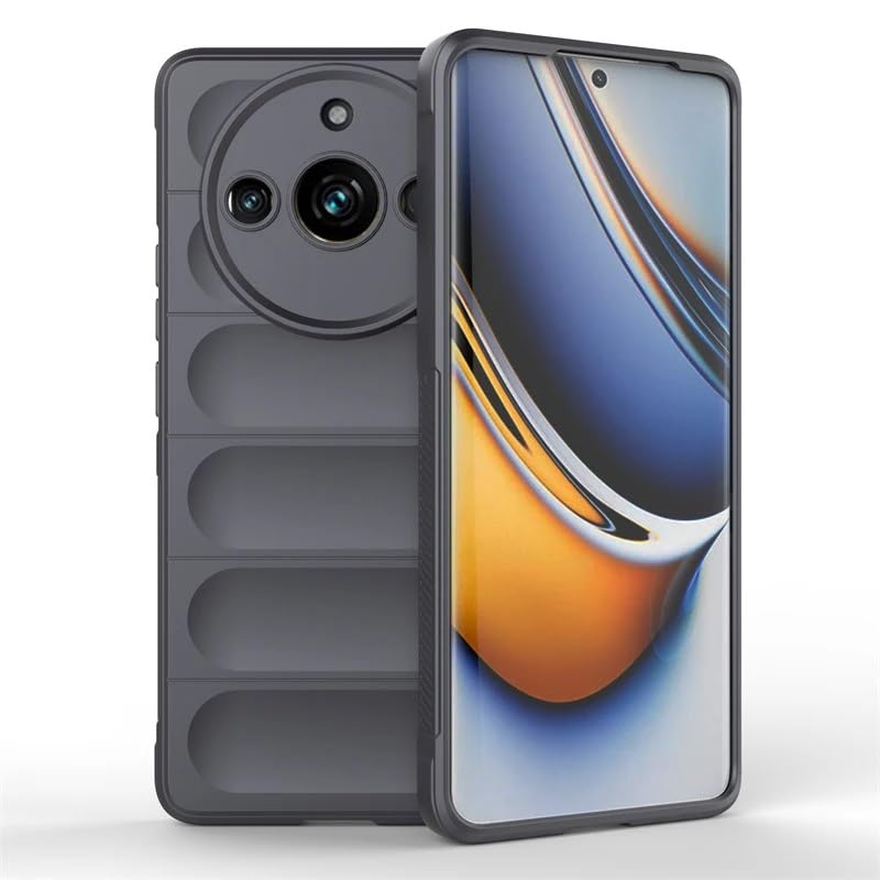 New Armor Shockproof Back Bumper Soft TPU Fundas Compatible with Realme 11 Pro Plus 5G (Dark Gray)