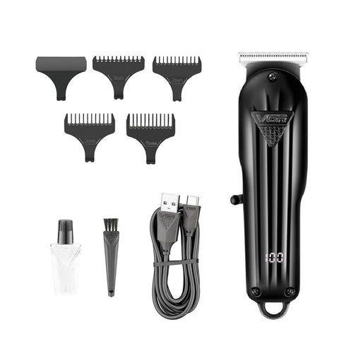 VGR V-982 Digital Display Professional Cordless Hair Clippers Cutter Rechargeable Wireless Hair Grooming Set Beard Trimming Beard Styling Li-ion Battery 600mAh 120 mins Runtime with 2 hrs charging