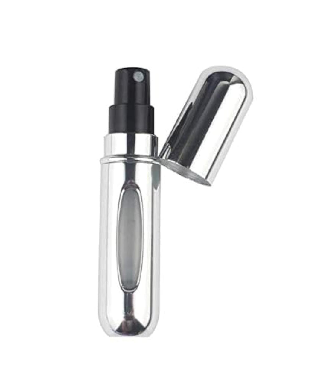1Pc Aluminum Refillable Perfume Bottle With Spray Atomizer Empty Cosmetic Container Portable Tool-Silver
