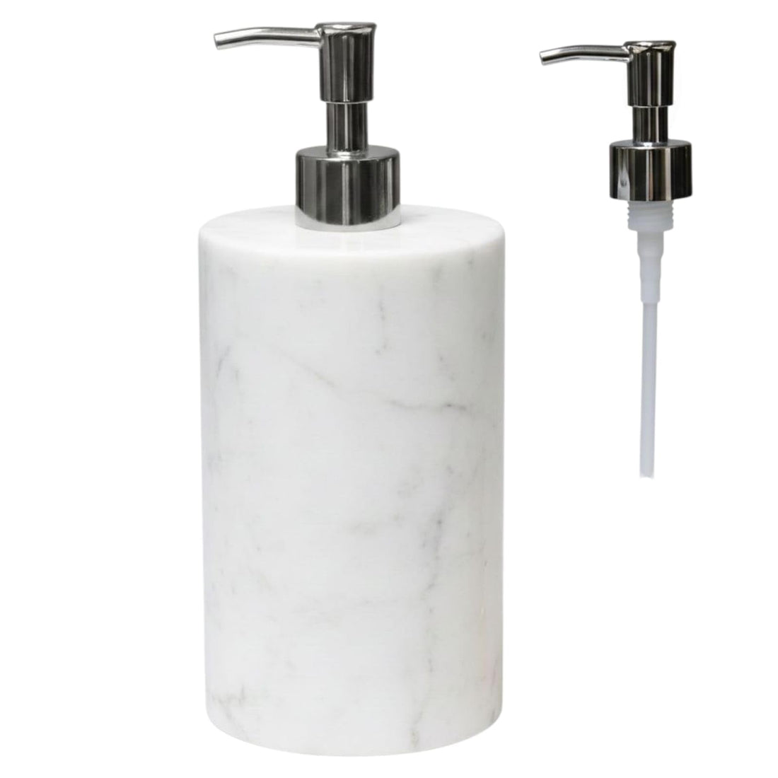 Luxury Marble Soap Dispenser Pump and Soft Velvet Base - Lotion & Liquid Dispenser, Modern Kitchen Bathroom Soap, Prevent Slip and Protect Surfaces