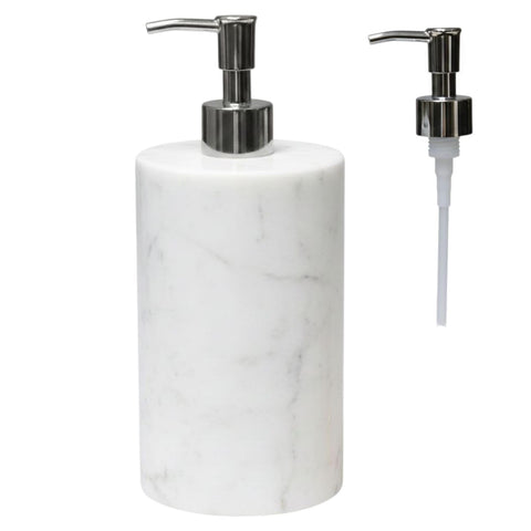 Luxury Marble Soap Dispenser Pump and Soft Velvet Base - Lotion & Liquid Dispenser, Modern Kitchen Bathroom Soap, Prevent Slip and Protect Surfaces