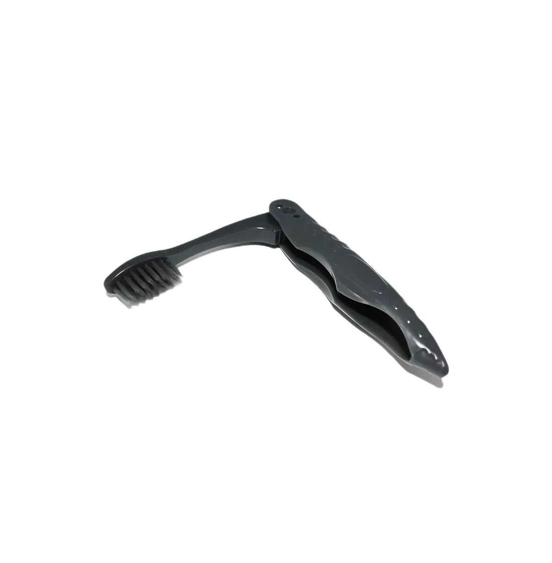 Foldable Travel Toothbrush, Black, Ultra-Soft Bristles, Non-Slip Grip, Portable, 18.5cm
