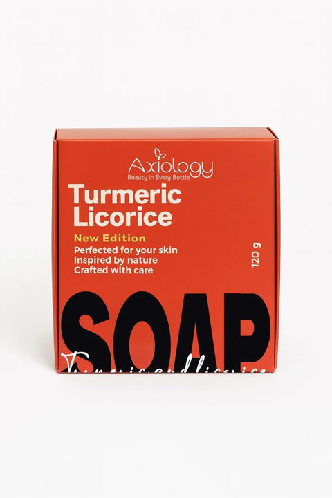 Axiology Turmeric Licorice Soap, New Edition, Natural Ingredients, 120g