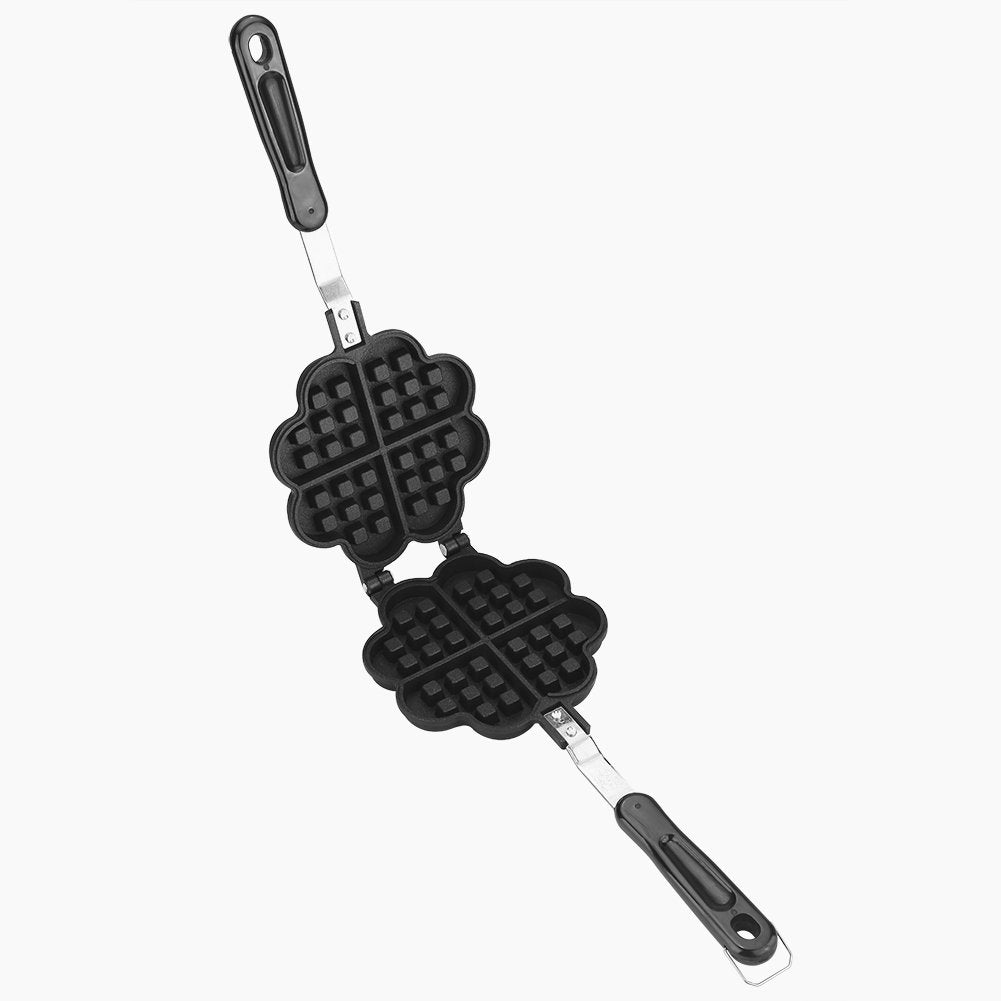 Hakeeta Classic Heart-Shaped Waffle Baking Pan Mold, Non-Stick Waffle Machine, Stovetop Press Plate Baking Tool