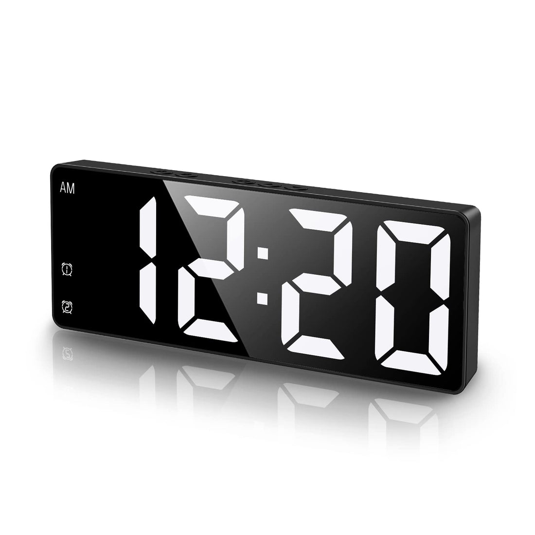 KeeKit Digital Alarm Clock, LED Alarm Clock with 6.5in Large Display, Upgraded LED Desktop Clock with USB Port for Charging, Snooze Function, 3 Adjustable Brightness for Bedroom, Home & Office