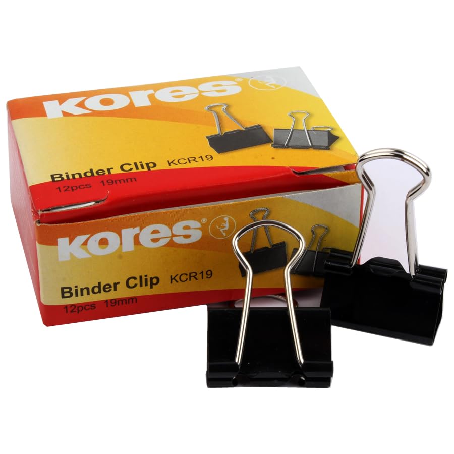 Kores clip binder black 15ml - model KCR19