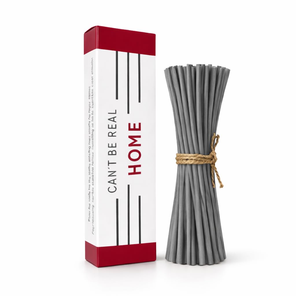 Reed Diffuser Sticks, Natural Rattan Sticks, Reed Diffuser & Essential Oil Aroma Diffuser Replacements Sticks for Home & Office (25, Grey)