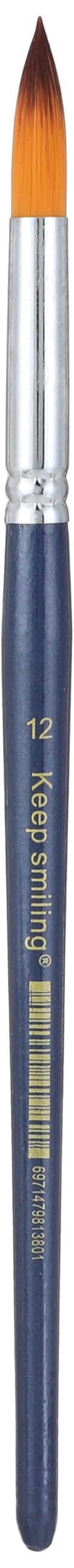 Keep Smiling A5015-12R Single Round Single Brush, Size 12