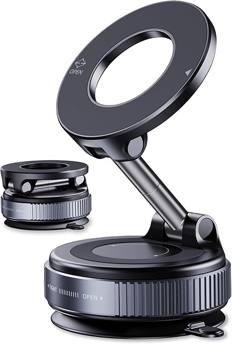 360 Degree Nano Gel Magnetic Phone Holder Compatible with MagSafe Strong Suction Car Mount for iPhone 17 Pro Max Adjustable Dashboard Mount