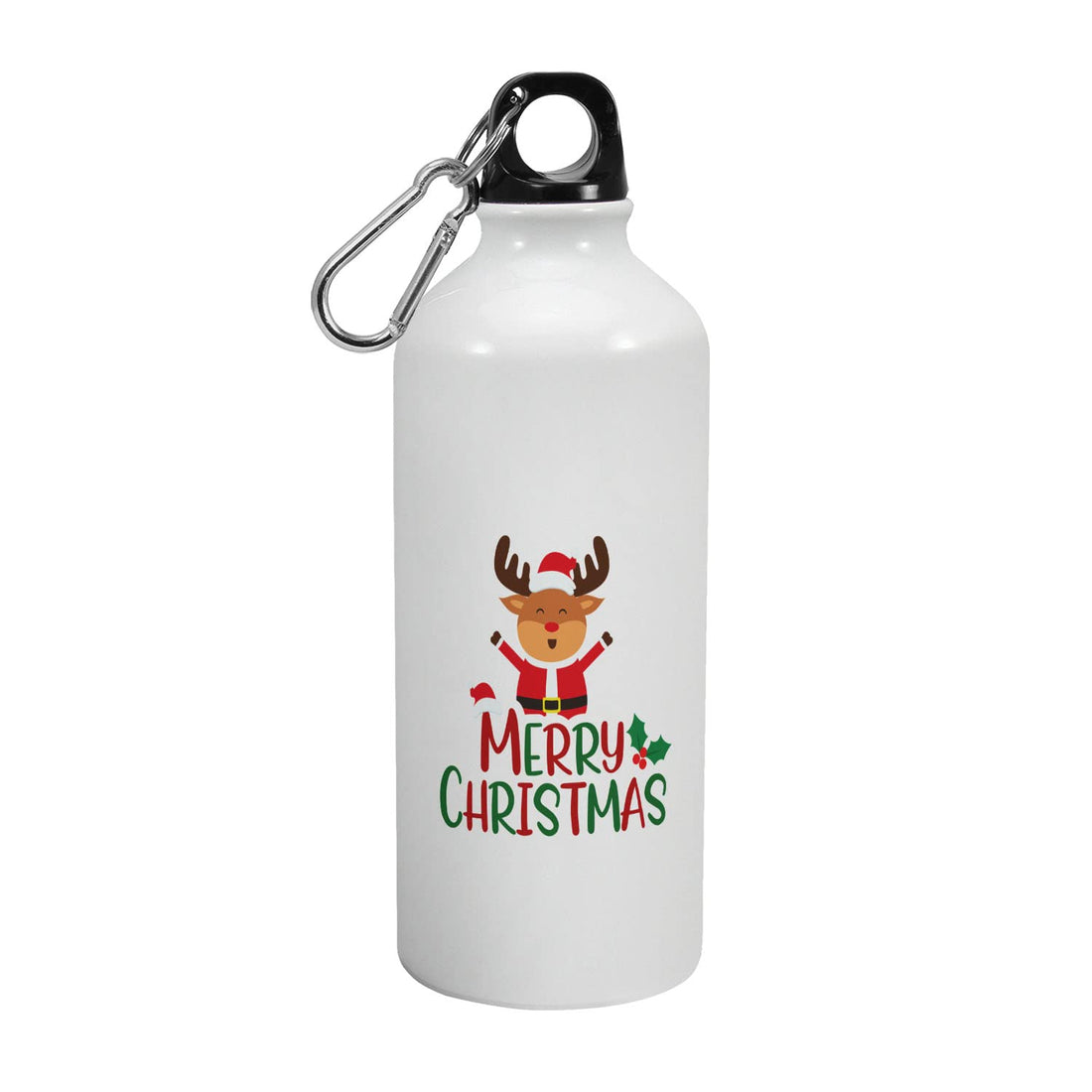Happu - Printed Aluminium Sipper Water Bottle Christmas Theme - Gift for Girls, Gifts for Boys, Xmas Gift, Gift for Little Ones, Gift for Friends, Cute, Stylish, Sports Bottle, 1568-AB-600ml