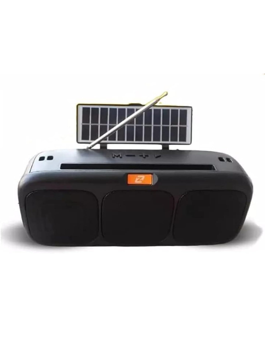 Portable Bluetooth Speaker (Solar Rechargeable Radio Support Flash Drive, Memory Card Reader, Solar Powered Z303, Black)