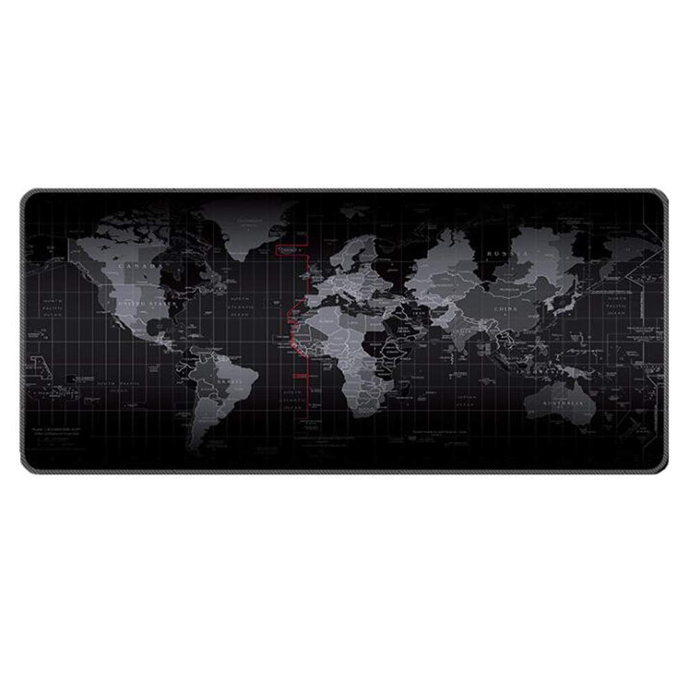 Gaming Mouse Pad Large Extended Mouse Mat with Stitched Edge Desk Mat Keyboard Pad for Laptop Computer Desktop PC Gamer Office and Home Non-Slip Rubber Mousepad Map (70-30CM)- Multi Color