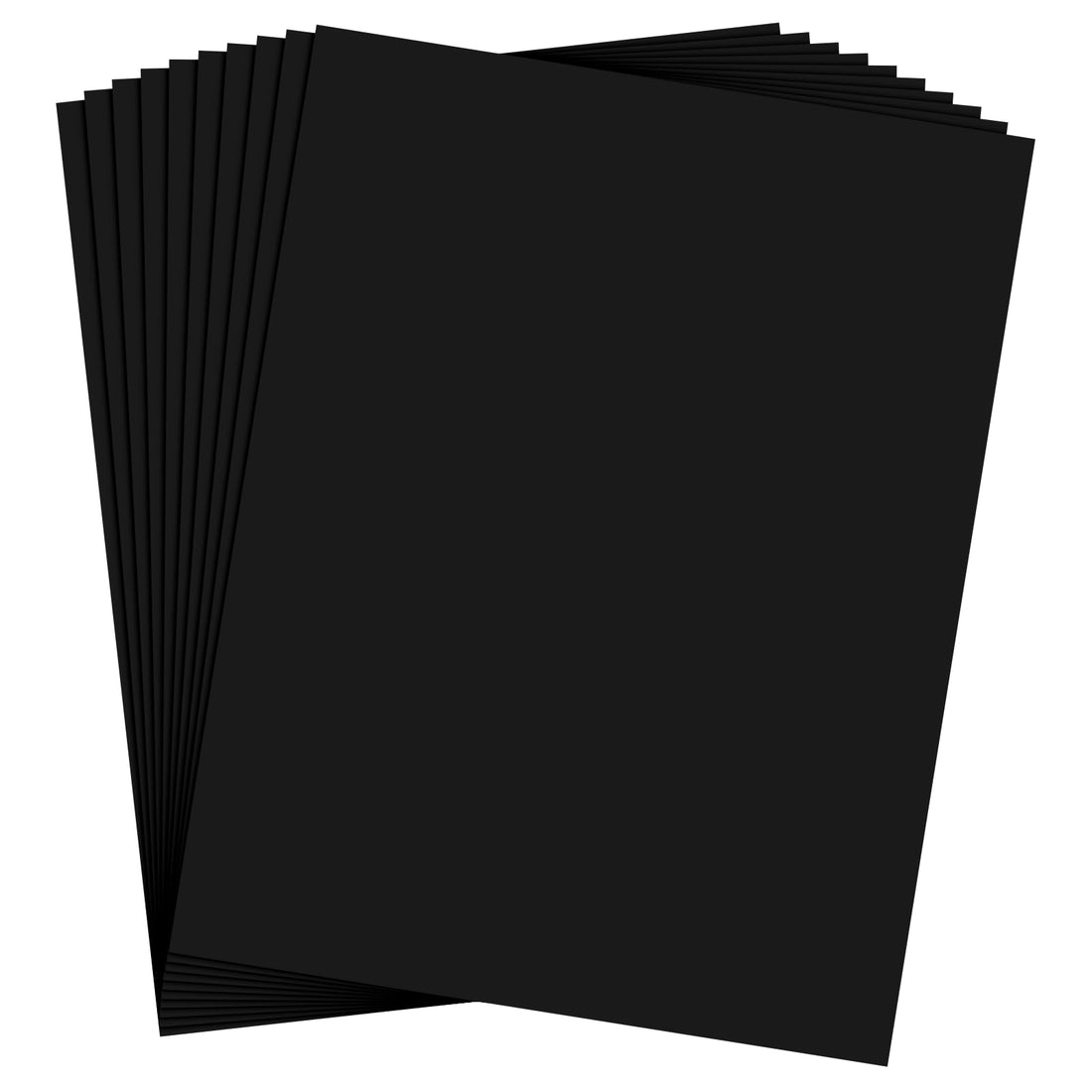Heavyweight 110lb Cardstock Black Construction Paper, Goefun 24 Pack Black Card Stock 300GSM for Cards Making, Office Printing, Paper Crafting