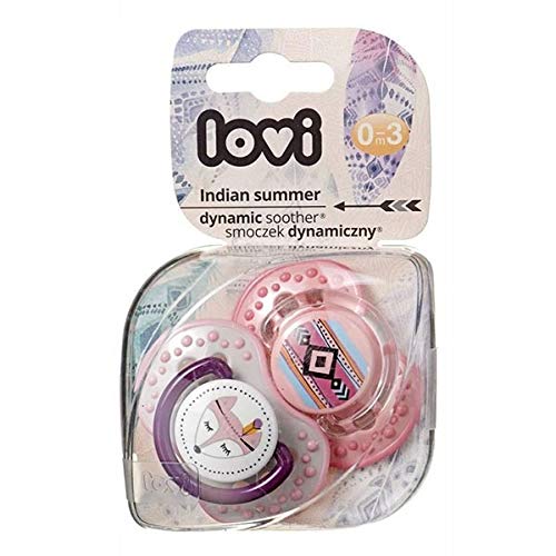 LOVI Silicone Dynamic Soother 0-3m 2 pcs Indian Summer Girl