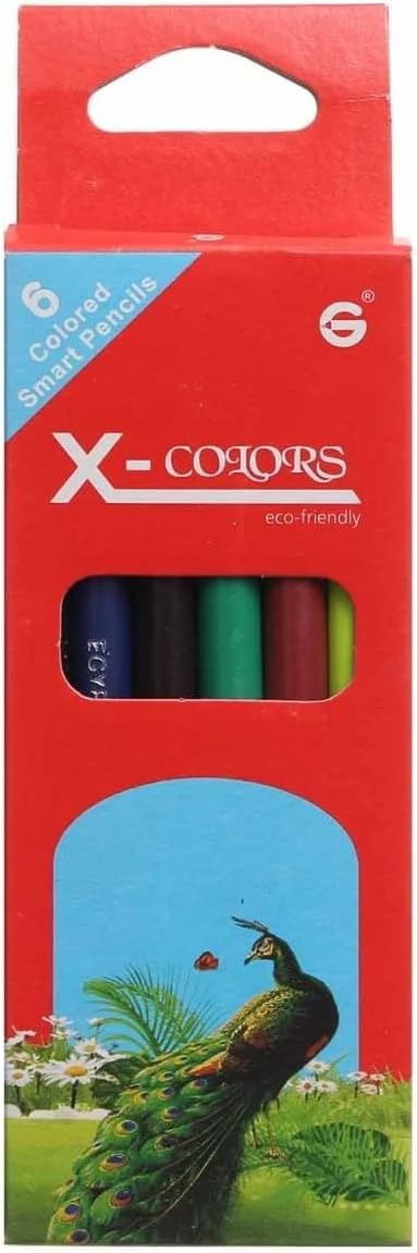 Wooden X-3A 6 short Colored Pencils