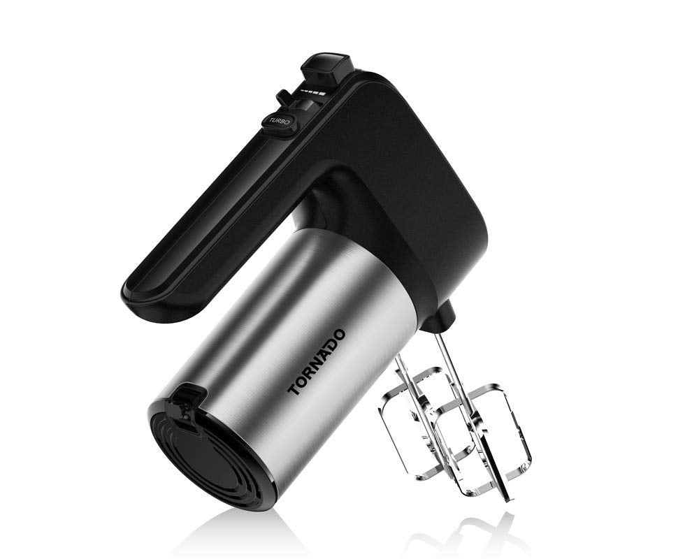 TORNADO Hand Mixer 300 Watt 6 Speeds Turbo Speed Black THM-300WL
