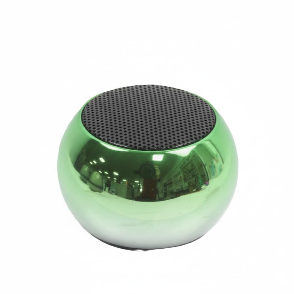 TECHZONE Mini Bluetooth Speaker - Compact Wireless Sound System with Crystal Clear Audio (Silver&Gree)