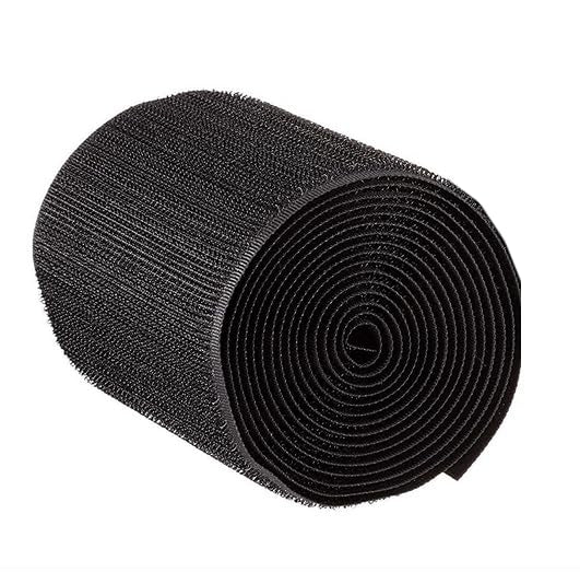 Hook tape for sewing, sewing tapes (not adhesive), 10 cm x 3 m roll, black (Hook)