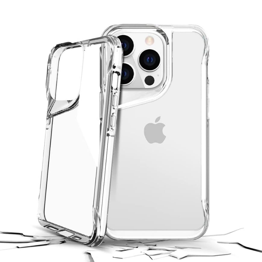 Next Store Phone Case Clear Dual Layer Phone Case Compatible with iPhone 14 Strong Rubber Frame Shock and Scratch Resistant (Clear)