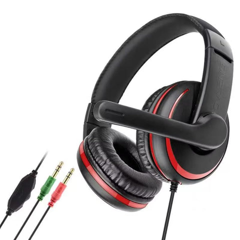 Gaming Headset For Ovleng Devices Over-Ear Surround Sound Headphones With Microphone Noise Canceling Ergonomic Earmuffs For PUBG Laptop-Ov-X7/Black, Medium