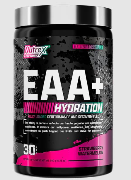 EAA + Hydration | 30 Servings | Essential Amino Acids & Electrolyte Complex | Energy & Recovery Support | Non-GMO, Gluten Free Strawberry Watermelon