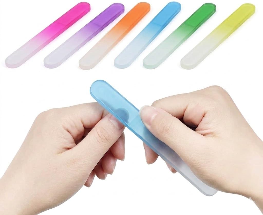 Professional Nail-glass Nail Files, Glue Grinding Strips & Manicure Buffers | Durable & Reusable Nail Care for Smooth & Shiny Nails | Essential for Home & Salon-multicolor-1piece