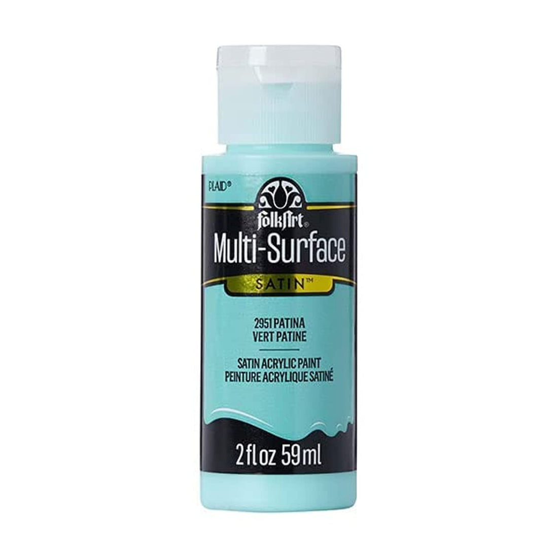 Plaid folkart acrylic satin multi surface paint, patina, 59ml, pe2951